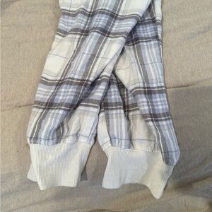 blue,gray,white plaid hollister pajama pants